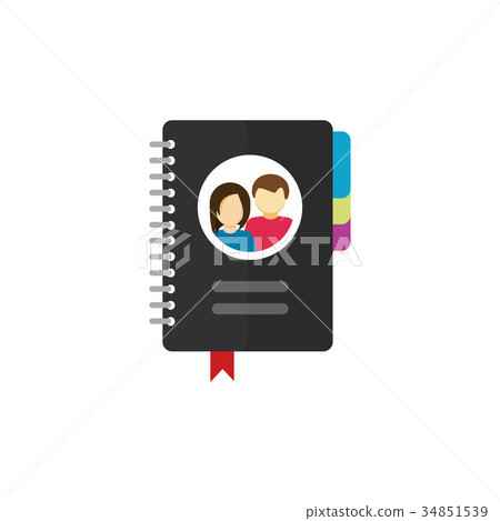 Notepad for contacts vector icon illustration Notepad for contacts vector icon illustration 34851539