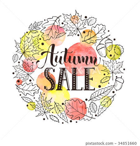fall sale card fall sale card 34851660