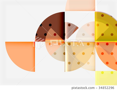 Circle elements on black background 34852296