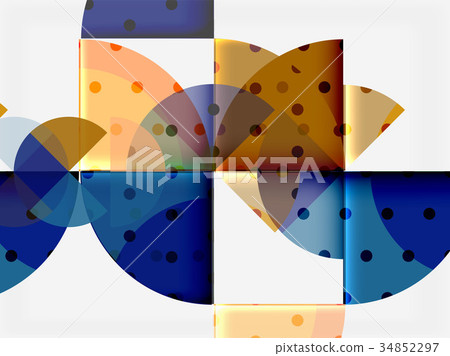 Circle elements on black background Circle elements on black background 34852297