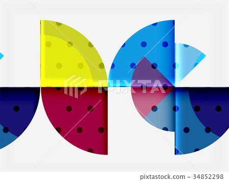 Circle elements on black background 34852298