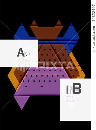 Color triangles background design 34852467