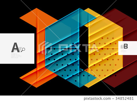 Color triangles background design 34852481