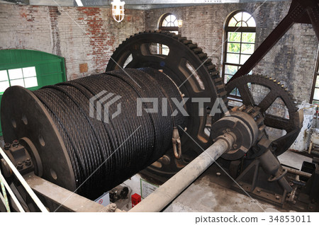 Miike煤礦Mandaho 2號礦井升降機房 34853011