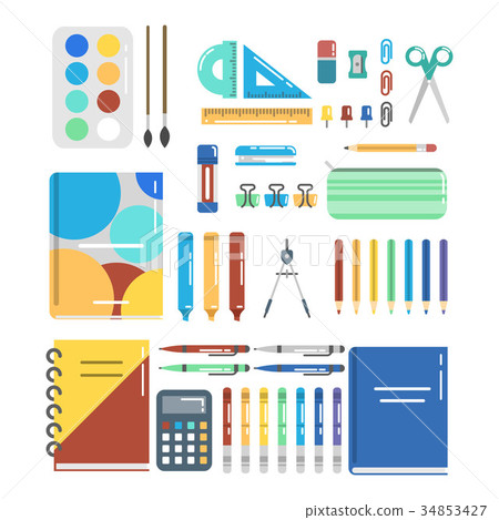 a set for school and office illustartion 34853427