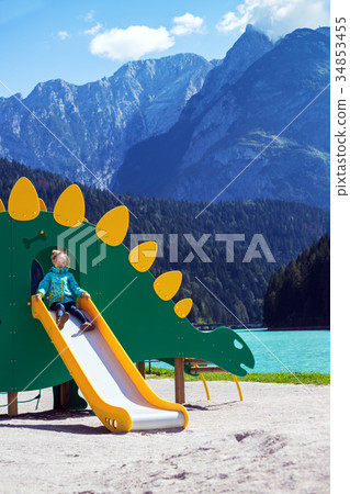 girl at playground 34853455