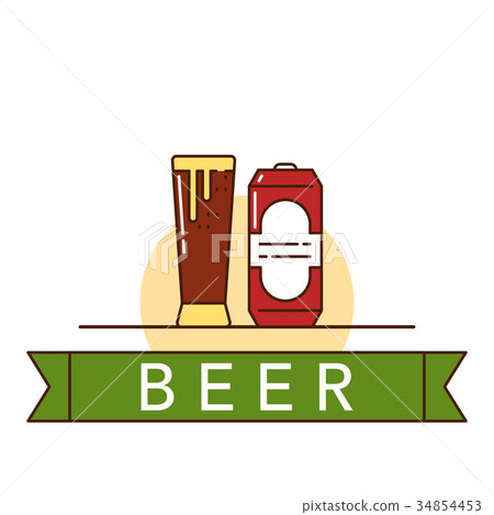 Beer theme illustration 34854453