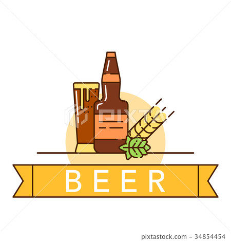 Beer theme illustration Beer theme illustration 34854454