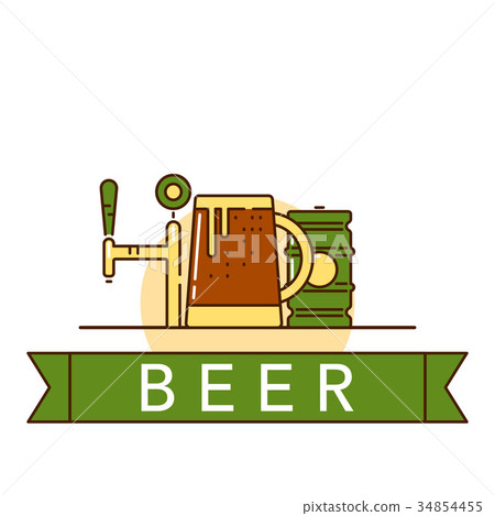 Beer theme illustration Beer theme illustration 34854455