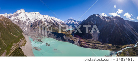 Aerial view of Mt Cook Landscape, New Zealand Aerial view of Mt Cook Landscape, New Zealand 34854613