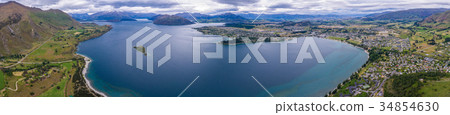 Lake Wanaka, New Zealand Panoramic Landscape 34854630