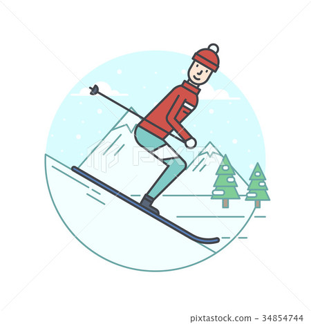 Winter sports icons 34854744