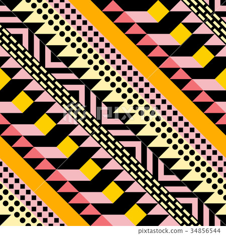 Retro color seamless pattern. Fancy abstract-插圖素材 [34856544] - PIXTA圖庫