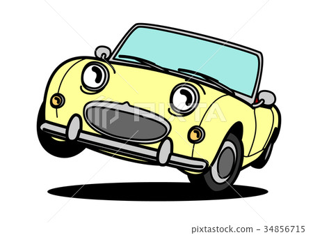 Historic Open Car White System Jump Car Illustration Historic Open Car White System Jump Car Illustration 34856715