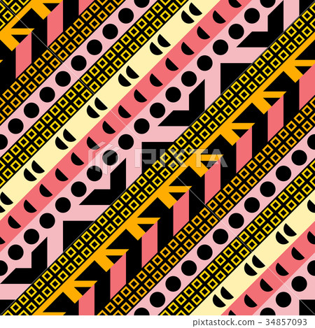 Retro color seamless pattern. Fancy abstract Retro color seamless pattern. Fancy abstract 34857093