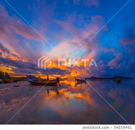 beautiful sunshine above Rawai gulf 34858491