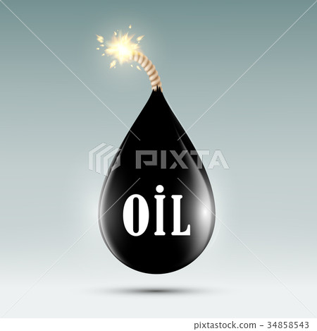 bomb with a wick in the form of oil droplets 34858543