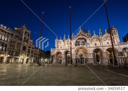 Venice San Marco temple early morning 34859517