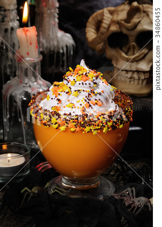 Pumpkin dessert with whipped cream Pumpkin dessert with whipped cream 34860455