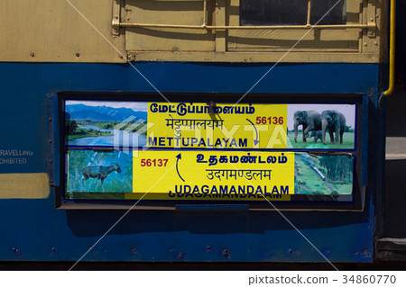 Nilgiri mountain railway. Blue train. Unesco Nilgiri mountain railway. Blue train. Unesco 34860770