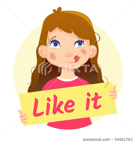 Girl holding Like it poster-Yum Girl holding Like it poster-Yum 34861761