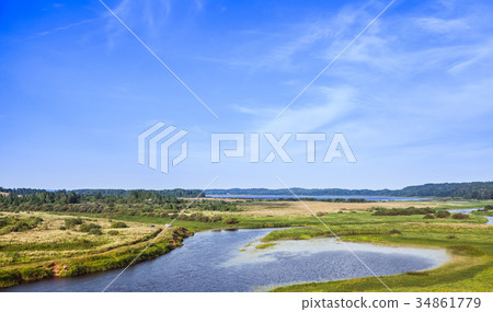 Rural Russian landscape. Sorot river coasts 34861779