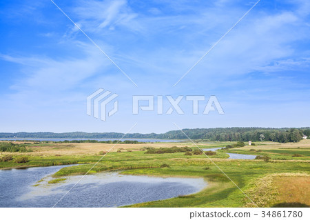 Rural Russian landscape. Sorot river Rural Russian landscape. Sorot river 34861780