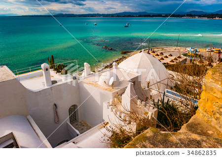 Hammamet, Tunisia. Image of architecture of old Hammamet, Tunisia. Image of architecture of old 34862835