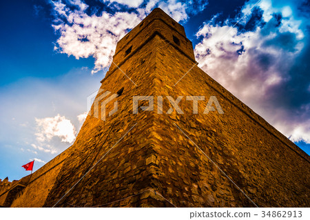 Hammamet, Tunisia. Image of architecture of old 34862913