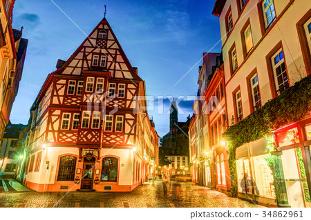 Night streets of Mainz. Night streets of Mainz. 34862961