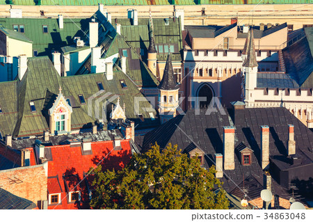 Aerial view of the Old Town of Riga, Latvia Aerial view of the Old Town of Riga, Latvia 34863048
