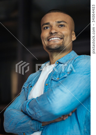 Successful male person looking forward 34864483