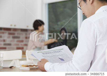 丈夫，妻子，夫婦，中年夫婦 34866715