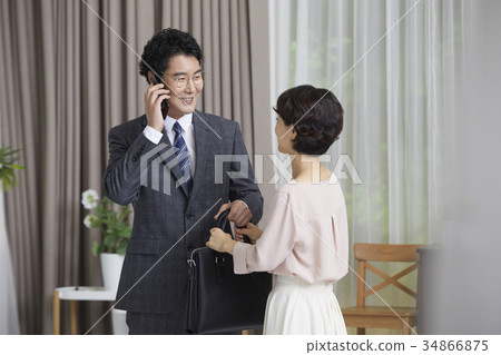 丈夫，妻子，夫婦，中年夫婦 34866875