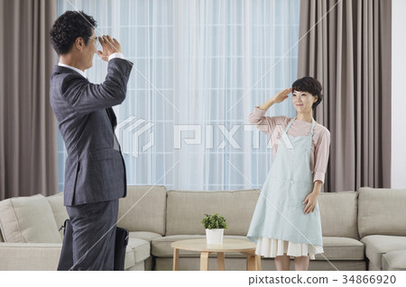 丈夫，妻子，夫婦，中年夫婦 34866920