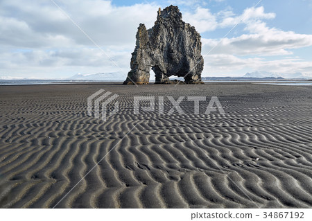 Hvitserkur basalt formation 34867192