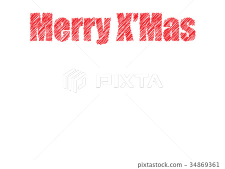 Merry X'mas Text with Scribble / sketch Design Merry X'mas Text with Scribble / sketch Design 34869361