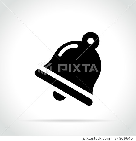 bell icon on white background - Stock Illustration [34869640] - PIXTA