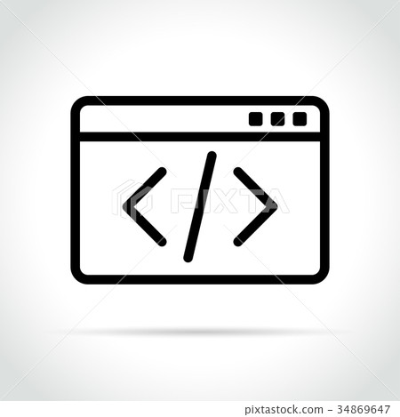 code icon on white background - Stock Illustration [34869647] - PIXTA
