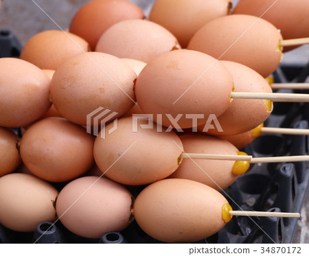 grilled egg at street food grilled egg at street food 34870172
