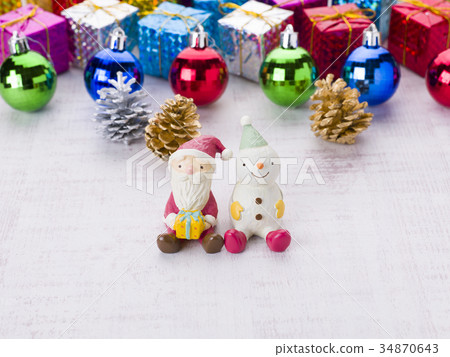 Christmas image (Santa and Snowman) Christmas image (Santa and Snowman) 34870643