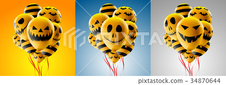 Halloween concept with Halloween Ghost Balloons 34870644