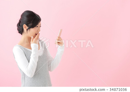 女孩智能手機 34871036
