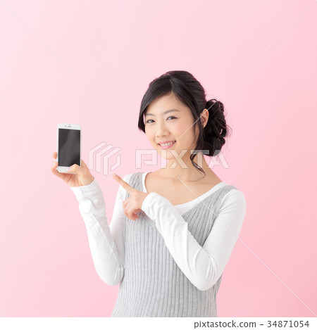 女孩智能手機 34871054