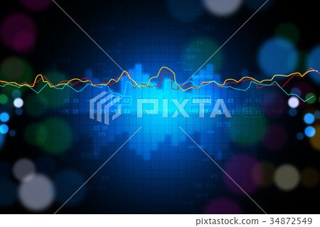 Stock exchange graph Stock exchange graph 34872549