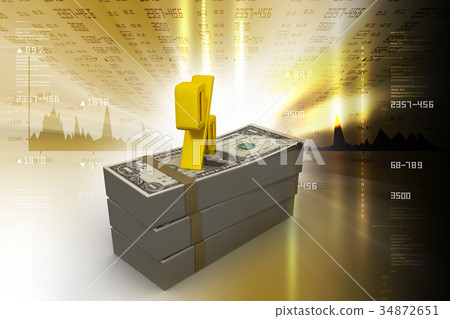 Dollar notes with percentage sign Dollar notes with percentage sign 34872651