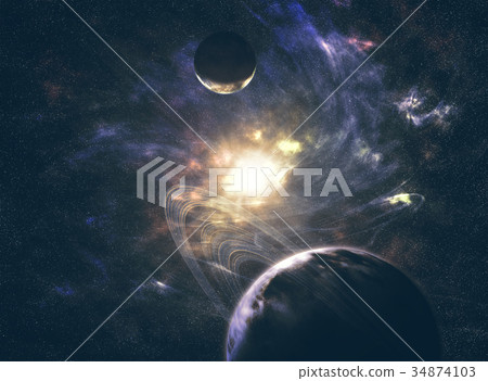 Space. Sci fi. A stars, planets, nebulas. Space. Sci fi. A stars, planets, nebulas. 34874103