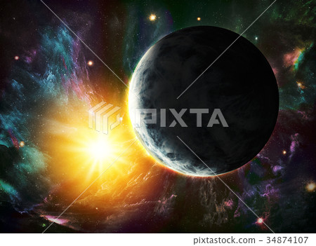 Space. Sci fi. A stars, planets, nebulas. 34874107