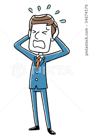 Businessman: Panic - Stock Illustration [34874579] - PIXTA