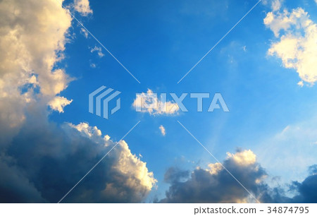 藍天和雲彩 藍天和雲彩 34874795